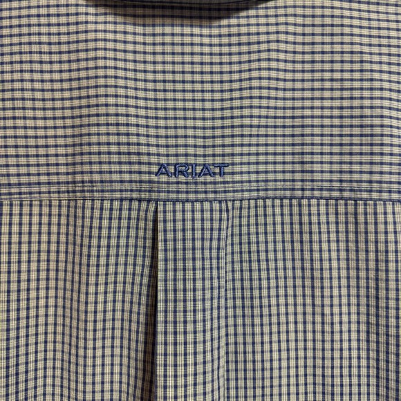 Ariat Pro Series Button Down Shirt Mens Size XXL Blue Plaid Western Workwear - Picture 5 of 7